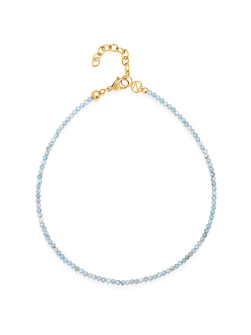 Nialaya Women's Necklace Larimar Faceted Choker Larimar Faceted Choker 15 Inches / 38.1 cm WNECK_315